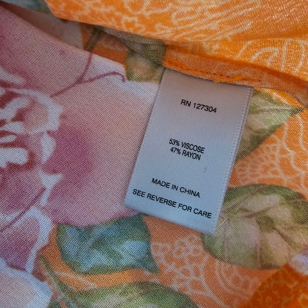 John Mark 2X Island Dreaming Floral Boho Mandarin Collar Button Shirt NWT 1222 - Picture 9 of 9